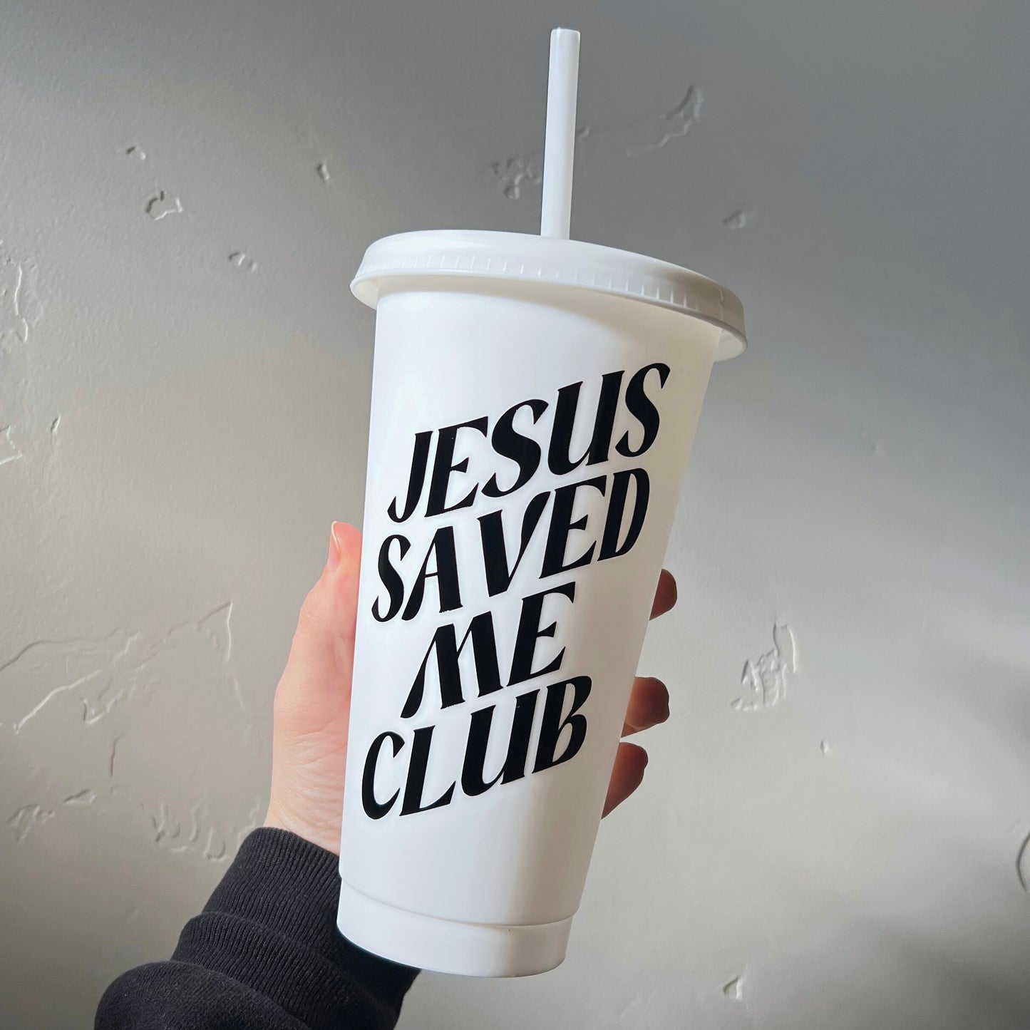 Jesus Saved Me Club Cold Cup