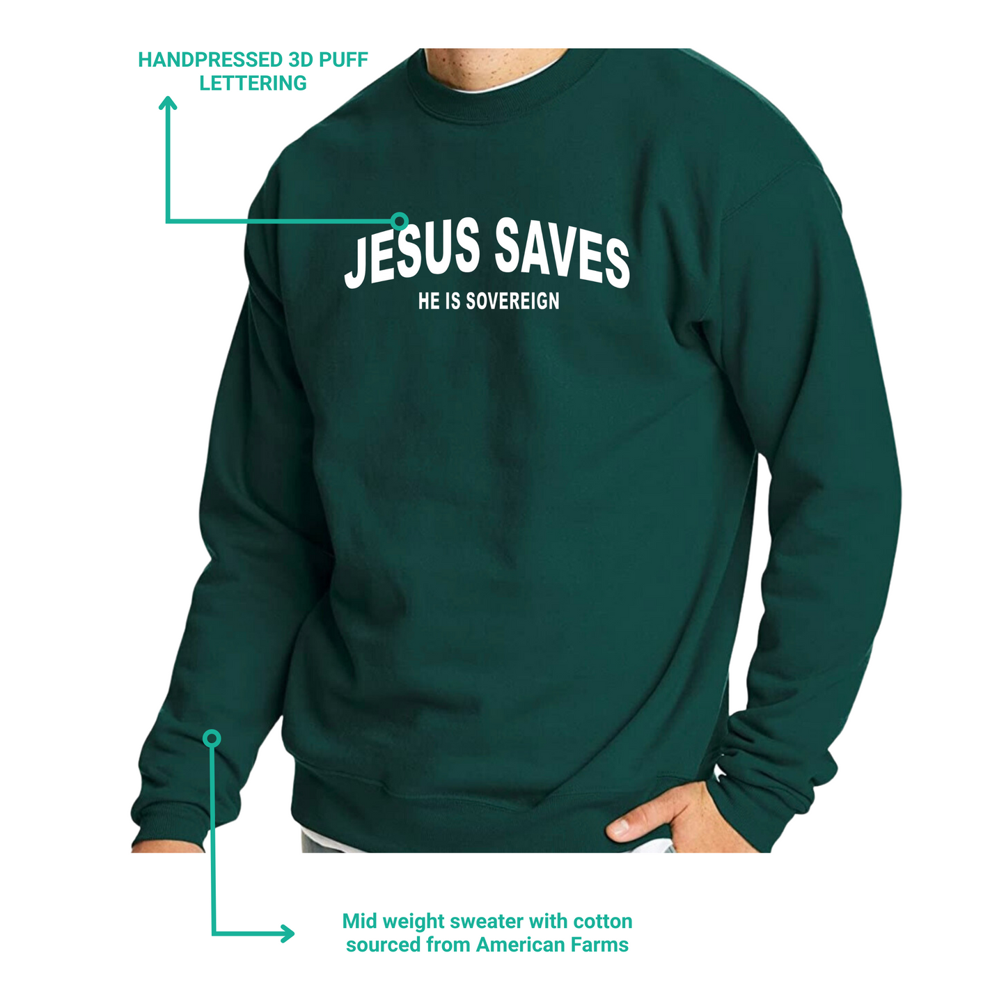 Jesus Saves Crewneck